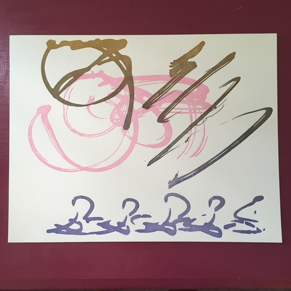 Olive Green, Purple, and Pink Abstract Wall Art - Picture 1 of 7